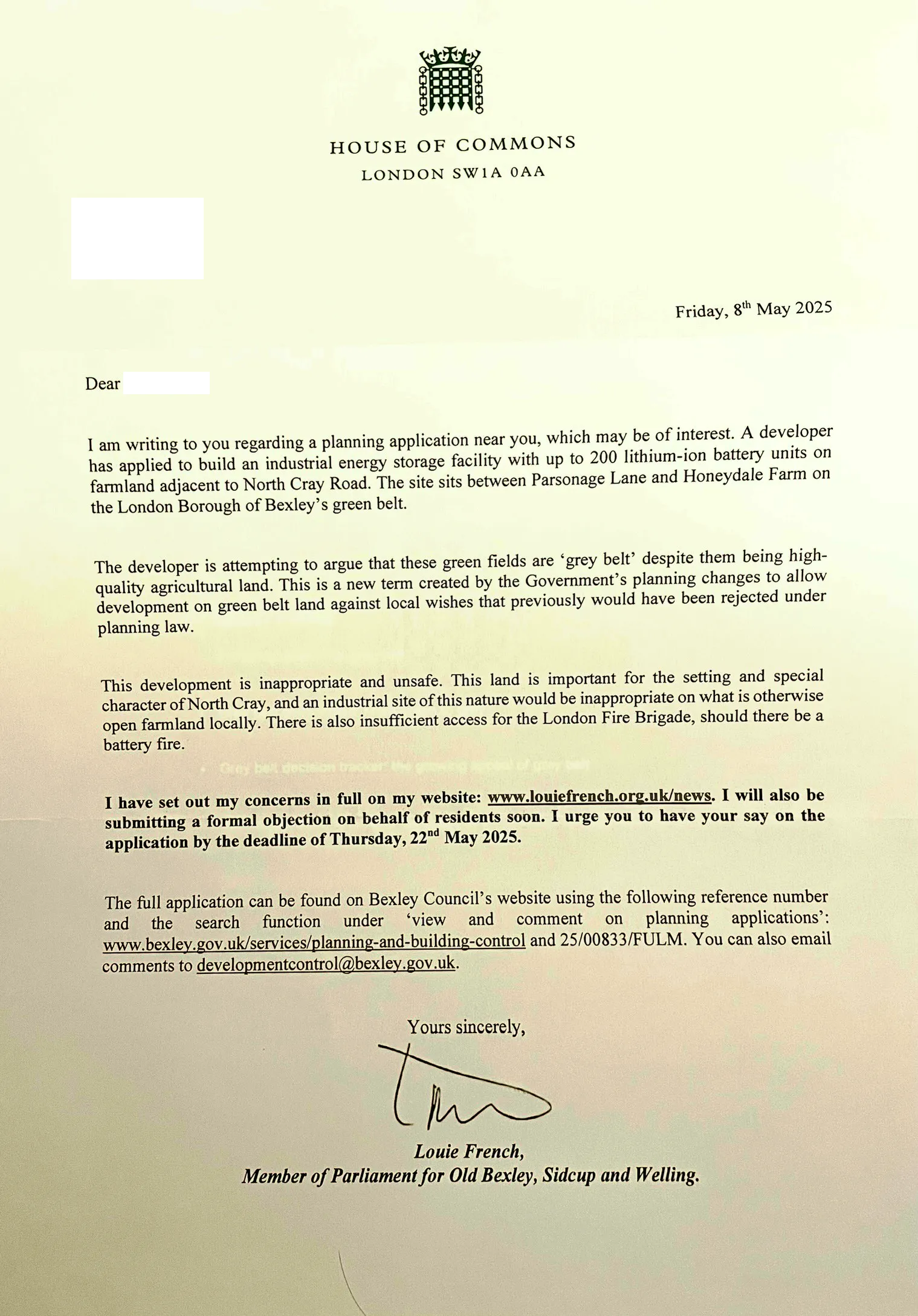 Scanned Letter